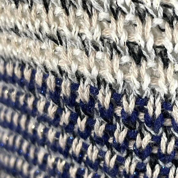 Westport 1962 XL Knit Cardigan Open‎ Front Blue Black Oatmeal Tan Metallic - Picture 12 of 15